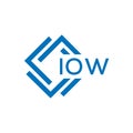 IOW letter logo design on white background. IOW creative circle letter logo concep Royalty Free Stock Photo