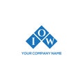 IOW letter logo design on WHITE background. IOW creative initials letter logo concept. Royalty Free Stock Photo