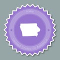 Iowa badge flat design.