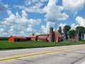 Iowa Barn Under Blue Sky Royalty Free Stock Photo