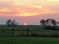 Iowa Sunset in the Country