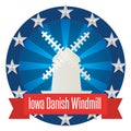 Iowa danish windmill. Vector illustration decorative design Royalty Free Stock Photo