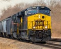 Iowa Interstate double header pulls freight Royalty Free Stock Photo