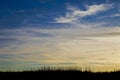 Iowa landscape with dramatic clouds Royalty Free Stock Photo