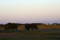 Iowa Landscape at Sunset Royalty Free Stock Photo