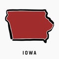 Iowa map outline