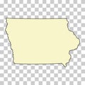 Iowa map shape, united states of america. Flat concept icon symbol vector illustration