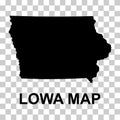 Iowa map shape, united states of america. Flat concept icon symbol vector illustration