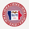 Iowa round stamp.