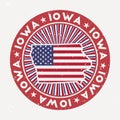 Iowa round stamp.