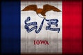 Iowa rusty flag illustration