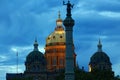 Iowa State Capitol Dome at Night Royalty Free Stock Photo