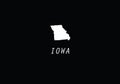 Iowa map state shape America borders