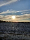 Iowa winter sunset ida grove iowa