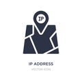 ip address point locator icon on white background. Simple element illustration from Technology concept
