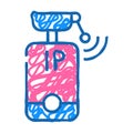 ip camera flat icon doodle illustration Royalty Free Stock Photo