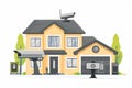 IP camera setups at homes are shielded by security cameras with remote access, enabling networked security management.