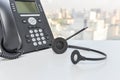 IP Phone and headset device Royalty Free Stock Photo