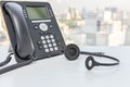 IP Phone and headset device Royalty Free Stock Photo