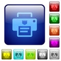 IP printer color square buttons Royalty Free Stock Photo