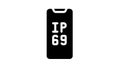 ip69 smartphone waterproof protection glyph icon animation