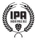 IPA or India Pale Ale Badge or Label. Royalty Free Stock Photo