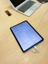 An Ipad Air at Computers at an Apple store Royalty Free Stock Photo