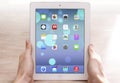 Ipad on hand Royalty Free Stock Photo