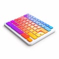 Colorful 3d Keyboard With Luminous Style And Contemporary Color Fields