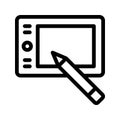 Ipad line vector icon