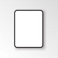 IPad Pro with 12.9-inch display, 2018. Template black frame with shadow. Royalty Free Stock Photo
