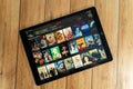 IPad Pro12.9 tablet new product of apple using Netflix, Netflix is a global provider of streaming movies and TV series Royalty Free Stock Photo