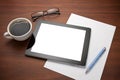 Business Tablet Workplace Desk Royalty Free Stock Photo