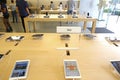 IPads displayed in an apple store Royalty Free Stock Photo