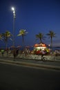 Ipanema Beach Kiosk Rio Brazil Night View Royalty Free Stock Photo