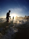 Ipanema Beach Rio de Janeiro Brazil Silhouette