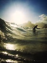 Ipanema Beach Rio de Janeiro Brazil Surf Waves Royalty Free Stock Photo
