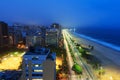 Ipanema beach sea with fog from the sea on the background, Rio d