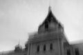 Ipatevsky monastery in Kostroma, Russia. Blurred black and white photo. Royalty Free Stock Photo