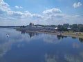 Ipatiev Monastery view from Kostroma river, Kostroma. Russia. Royalty Free Stock Photo