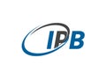 IPB letter creative modern elegant logo design Royalty Free Stock Photo