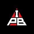 IPB triangle letter logo design with triangle shape. IPB triangle logo design monogram. IPB triangle vector logo template with red Royalty Free Stock Photo