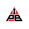 IPB triangle letter logo design with triangle shape. IPB triangle logo design monogram. IPB triangle vector logo template with red Royalty Free Stock Photo