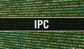 IPC concept with Random Parts of Program Code. IPC with Programming code abstract technology background of software developer and Royalty Free Stock Photo