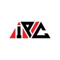 IPC triangle letter logo design with triangle shape. IPC triangle logo design monogram. IPC triangle vector logo template with red Royalty Free Stock Photo