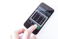 IPHONE 4S Emergency call sos Royalty Free Stock Photo
