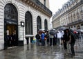 IPhone 5 draws fans to Apple stores in Paris Royalty Free Stock Photo