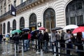 IPhone 5 draws fans to Apple stores in Paris Royalty Free Stock Photo