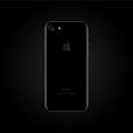 IPhone 7 black vector illustration. Royalty Free Stock Photo