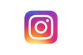 Instgram large logo for social media and website Royalty Free Stock Photo